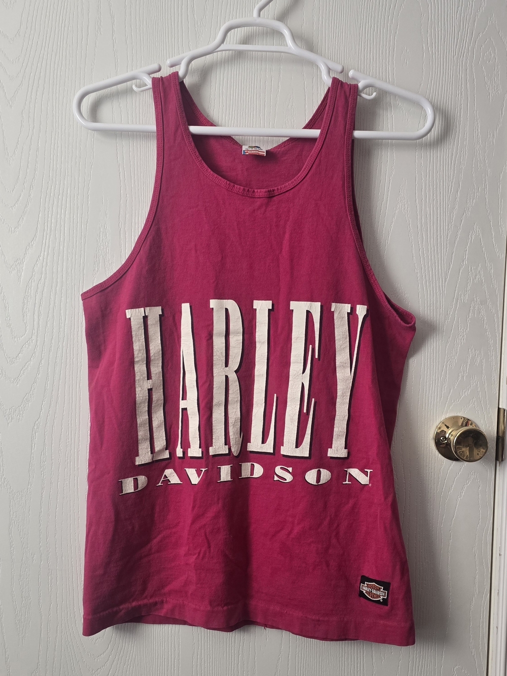 1987 Harley-Davidson Magenta Graphic Tank *VINTAGE*